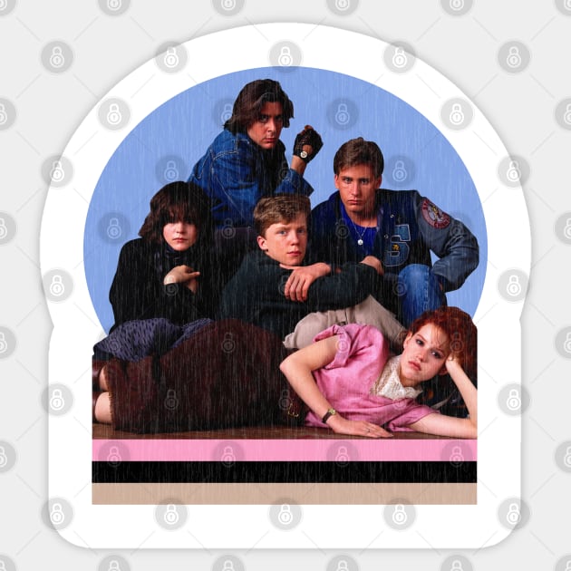 The Breakfast Club, for a Brain, an Athlete, a Basket Case, a Princess, and a Criminal Sticker by Xanaduriffic